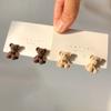 Bear Earrings for Women Girls 2026 Fashion Korea Silver Needle Autumn and Winter Earrings Cute Flocking Rabbit Ear Studs Jewelry