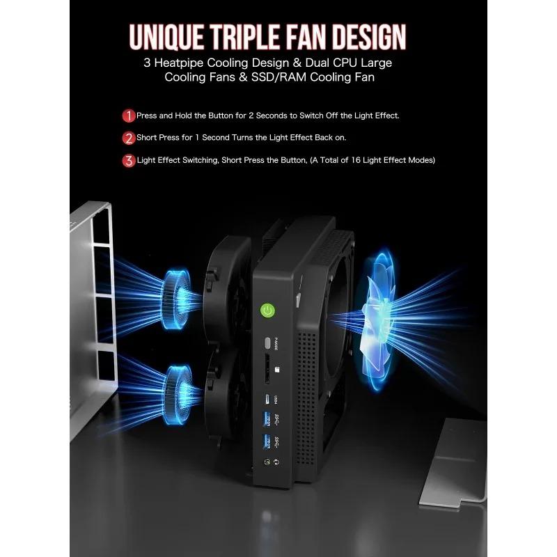 GMKtec EVO-X2 AI Mini PC AMD Ryzen Al Max+ 395 LPDDR5X 64GB/128GB 2TB PCie4.0 SSD WIFI7 BT5.4 2.5G USB4 Desktop Gaming Computer