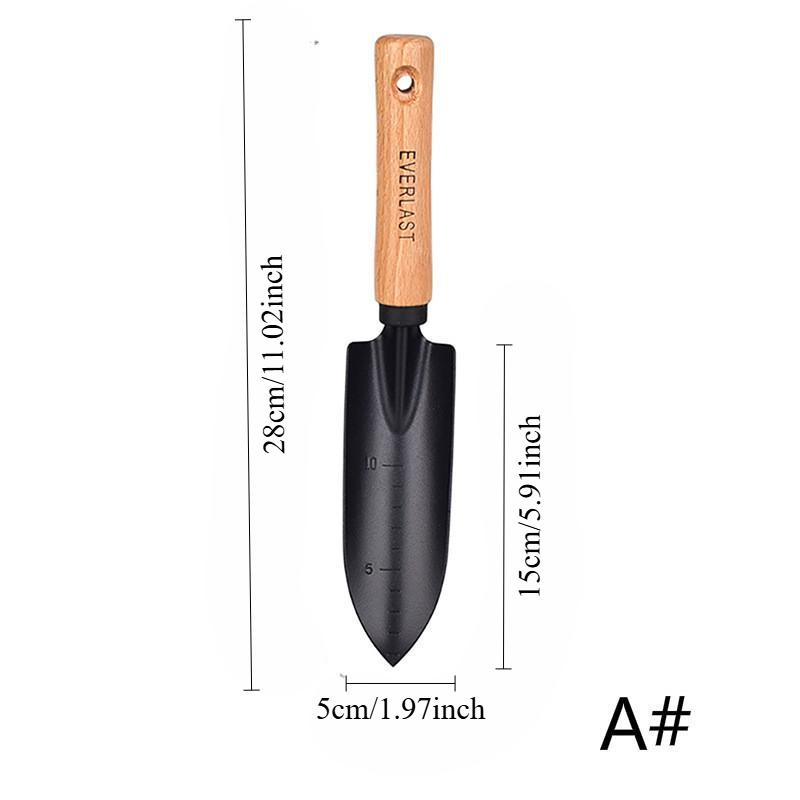 

1pc Carbon Steel Garden Shovel Flower Planting Shovel Garden Wooden Handle Gardening Hand Tools