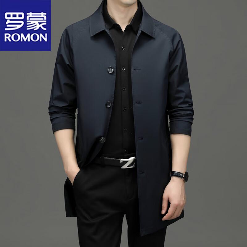 

ROMON Men s Business Casual Mid-Length Jacket 4XL