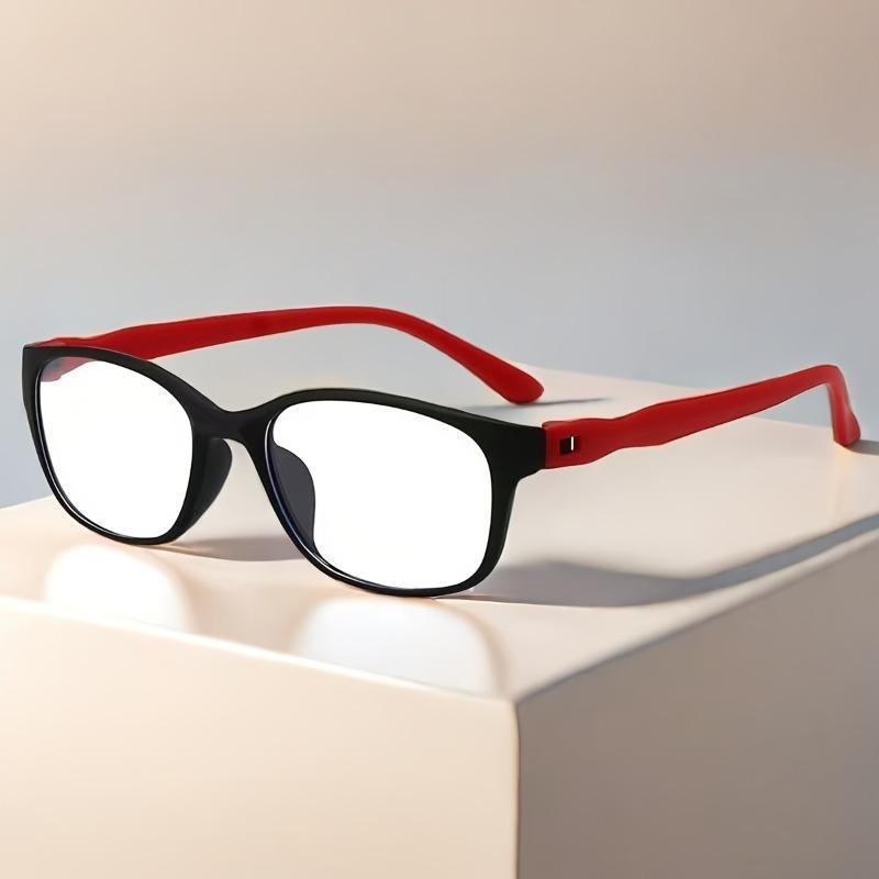A Pair of Rectangular Frame Gradient Glasses Anti Slip Blue Light Shielding Suitable for Office and Casual Wear