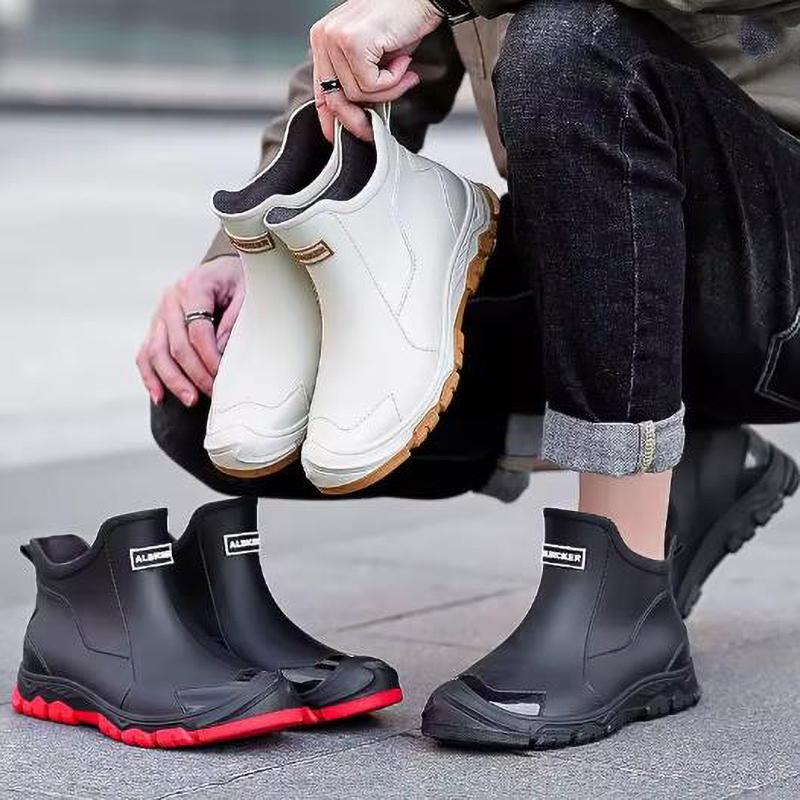 Waterproof Wear Resistant Short Boots Men Outdoor Fishing Kitchen Delivery Motorcycle Equipment Parts Rain Shoes Rubber Shoe