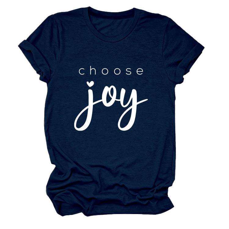 Simple casual temperament versatile women's round neck short-sleeved T-shirt base