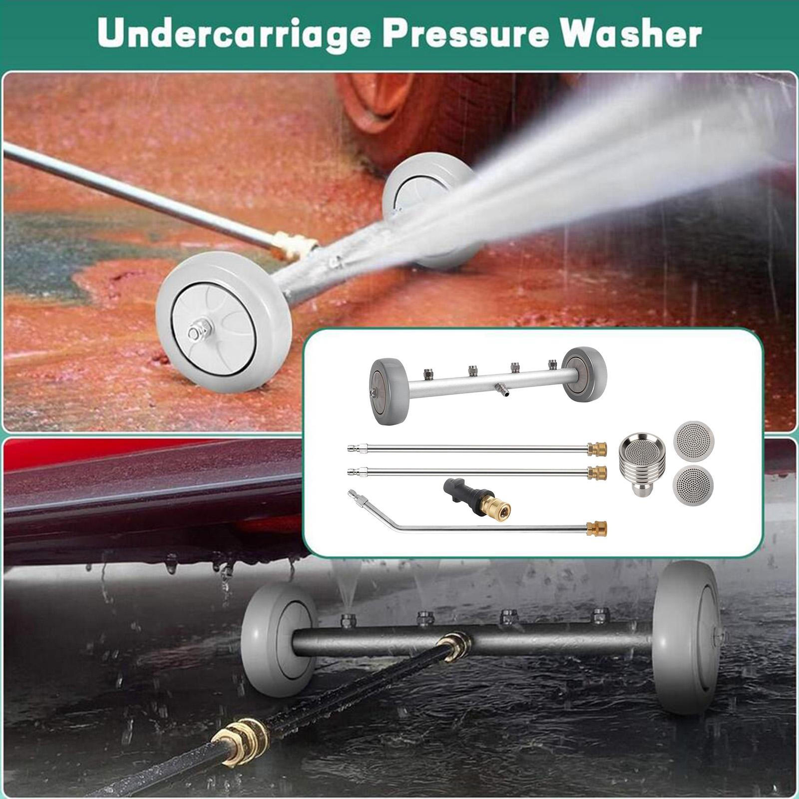 Pressure Washer Undercarriage Cleaner Underbody Cars Professional Water Broom for Patios Gray Wheel