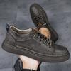 Fashion Genuine Leather Casual Shoes for Men Shoes Design Handmade Sneakers Mens Comfortable Leather All-match Comfortable Skate Shoes