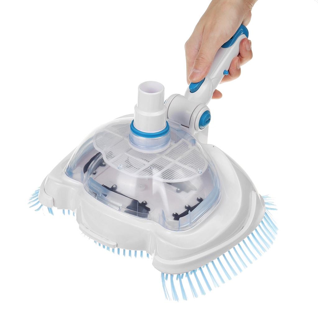 12 Inch Adjustable Angle Swimming Pool Suction Vacuum Cleaner Head with Filter Mesh Pond Cleaning Tool