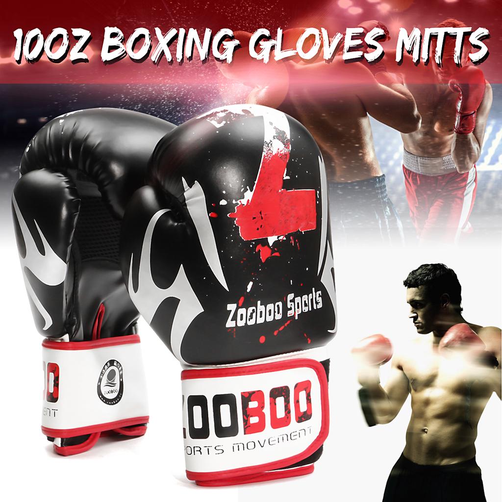 1 Pair Men MMA Boxing Gloves Punching Bag Fight Muay Thai Gym Half Finger Mitts