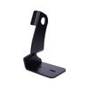 Bolt-On Motorcycle License Plate Bracket, Side-Positioned Rear Plate Mount Black Aluminum and Multiple Slots