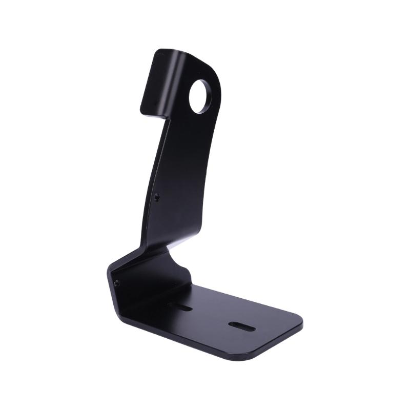 Bolt-On Motorcycle License Plate Bracket, Side-Positioned Rear Plate Mount Black Aluminum and Multiple Slots