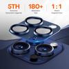 2Pcs Tempered Glass Camera Lens Protector Cover For For Iphone 1 Pro Max 14 Plus 13 Mini 1Pro 14Pro 13Pro Protection Blue Titanium