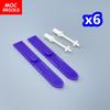 6sets MOC Bricks Utensil Ski Skiing Pole 90509 90540 Assembled Building Blocks Accessories Children's Toys Plastic Dolls