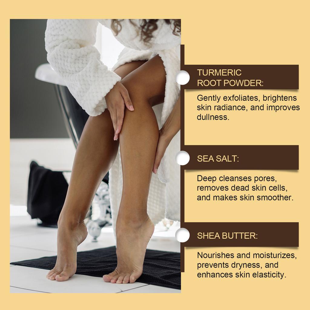 Ouhoe Turmeric Body Scrub For Softening Rough Skin Reducing Dullness And Nourishing Care