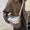 Lattice Space Cotton Crossbody Bag Korean Style Padded Crossbody Bag Quilted Shoulder Bag  Ladies
