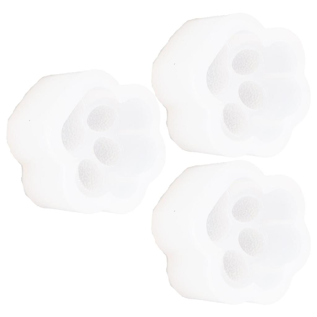 3 Stück Katzenpfote Silikonform Hochelastisches Silikon Katzenpfote Weit verbreitete Silikon Backform für Halskette Schlüsselanhänger DIY