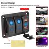 Dual USB Port for Car Marine Ship LED Rocker Switch Panel 12/24V Rocker Switch Panel