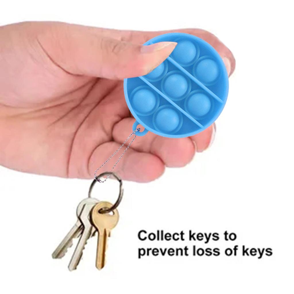 Children Adult Push Bubble  Sensory Toy Key Ring Educational Toy