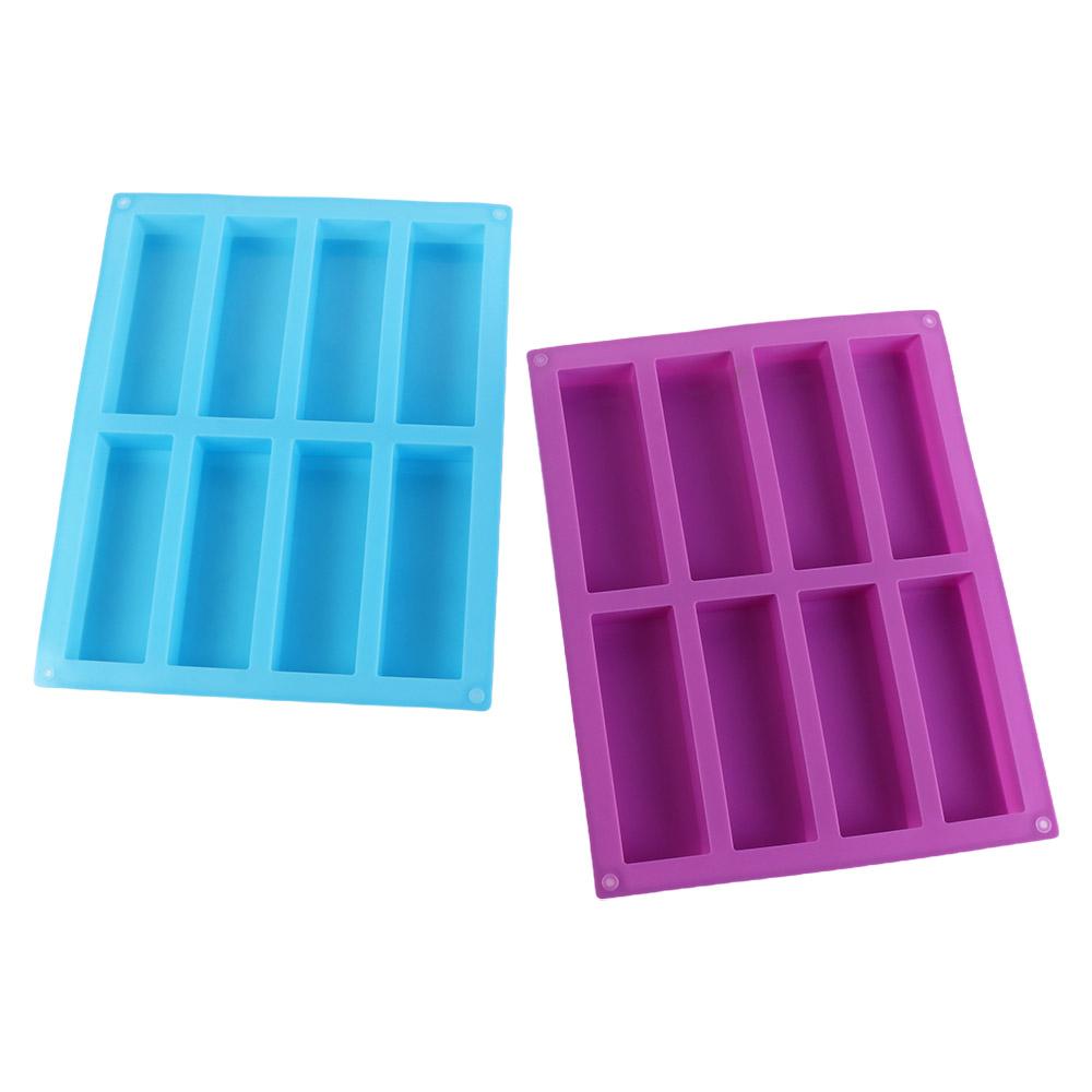 Heat-resistant Silicone Baking Mold 8 Cavity Energy Bar Maker Soft Chocolate Mold DIY