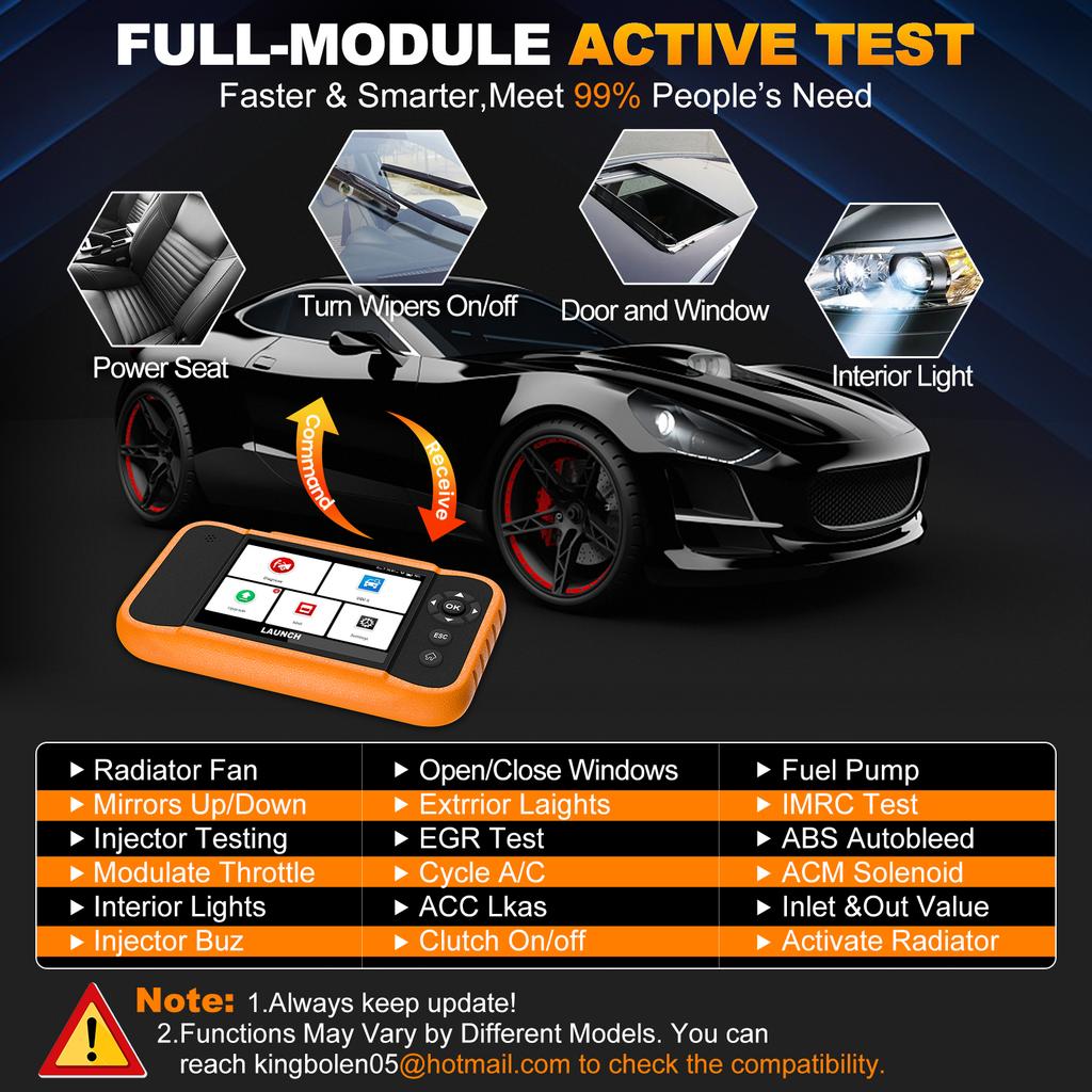 LAUNCH X431 CRE 2.0 for BBA Lifetime Free Bidirectional OBD2 Scan Tool Full System Auto ECU Coding Machine