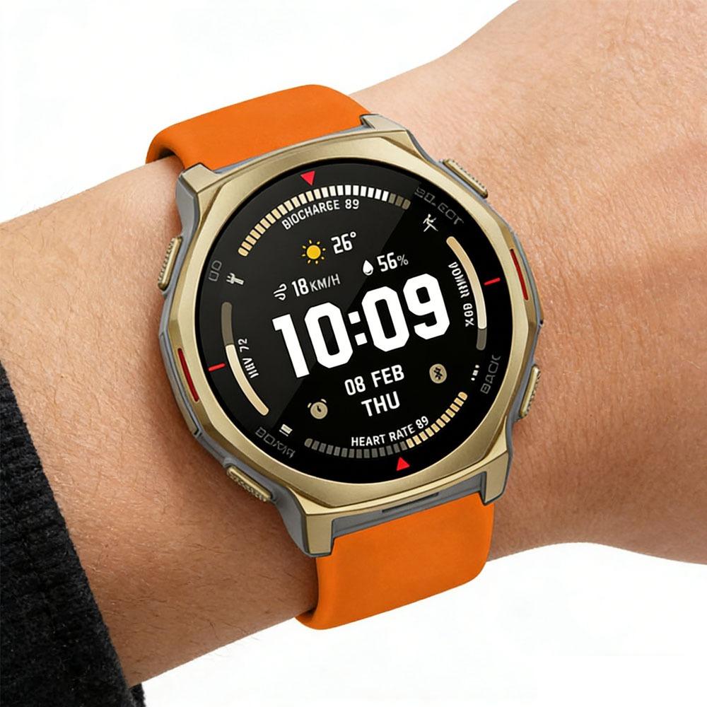 18/20/22mm Sport Silicone Strap For Amazfit T-REX3 Pro 48/44mm Active 2 Bracelet Wristband For Amazfit Helio Balance 2-1/Bip 6-5