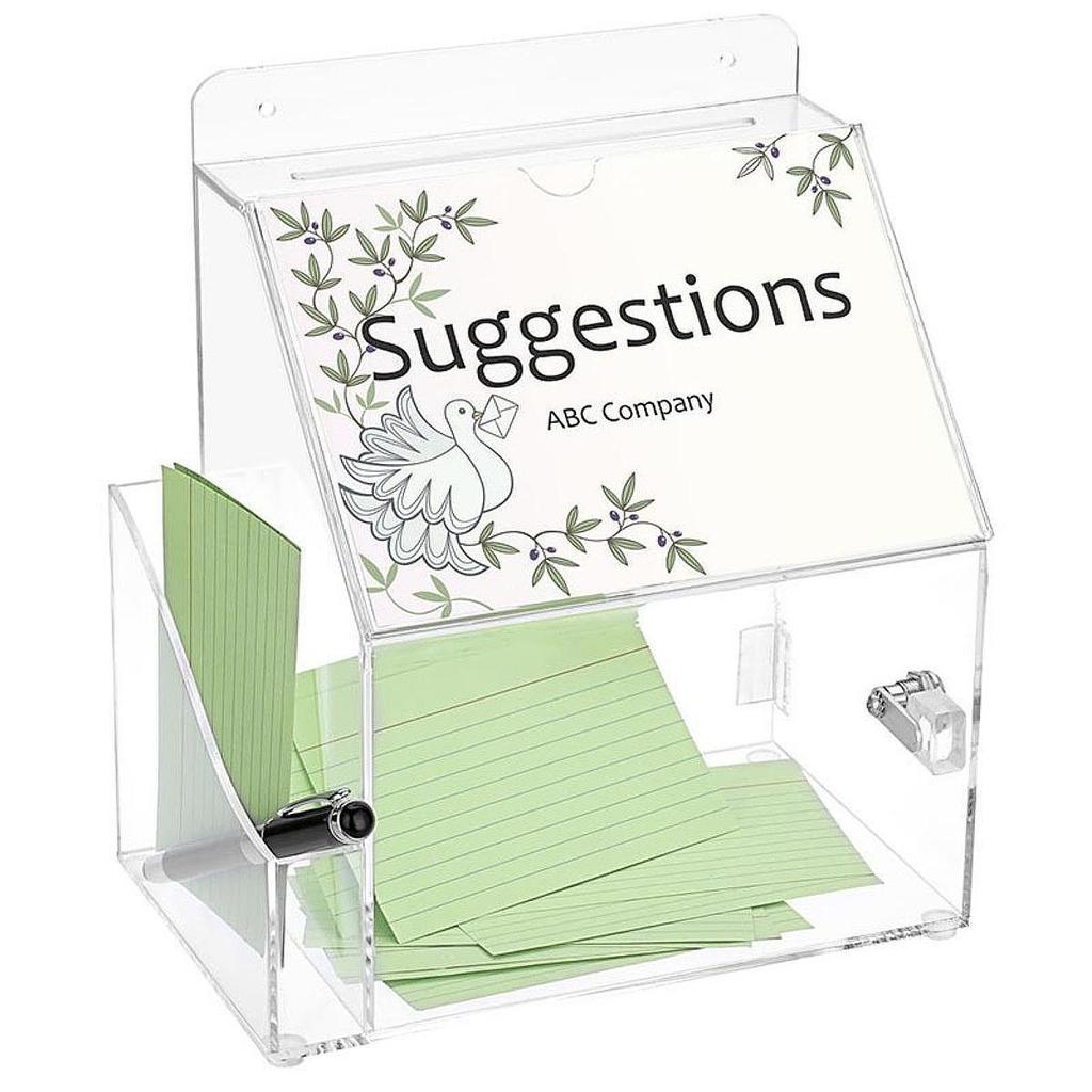 Acrylic Donation Box Ballot Comment Mailbox Letter Post Collection Mail