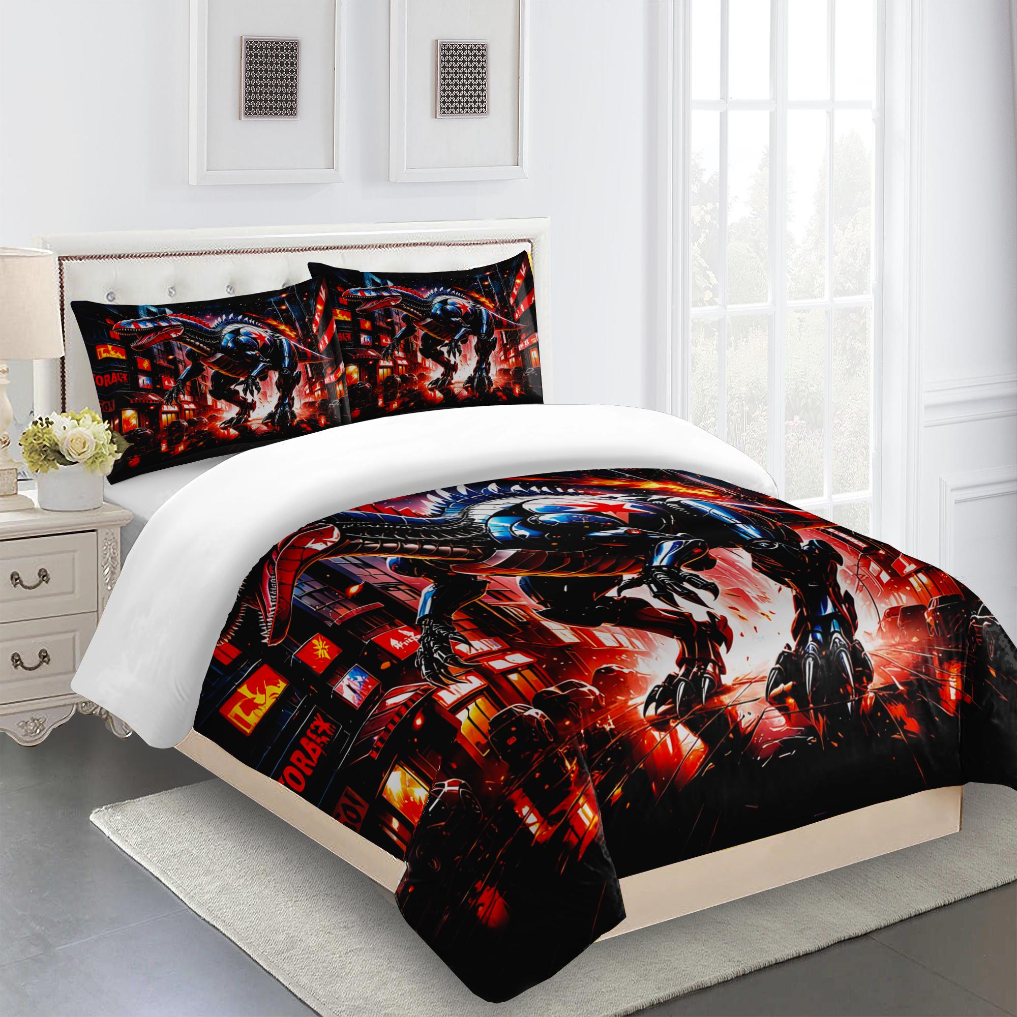 

Bedding Set Tyrannosaurus Rex Pattern Duvet Cover Kids Adult Bed Set Room Decor Pillowcase Duvet Cover or Set 135*200cm&Sham