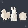 Year of the Horse Ceramic Slip Casting: Handmade Unglazed Zodiac Pottery for Children, Featuring Rabbit, Piglet, and Pony