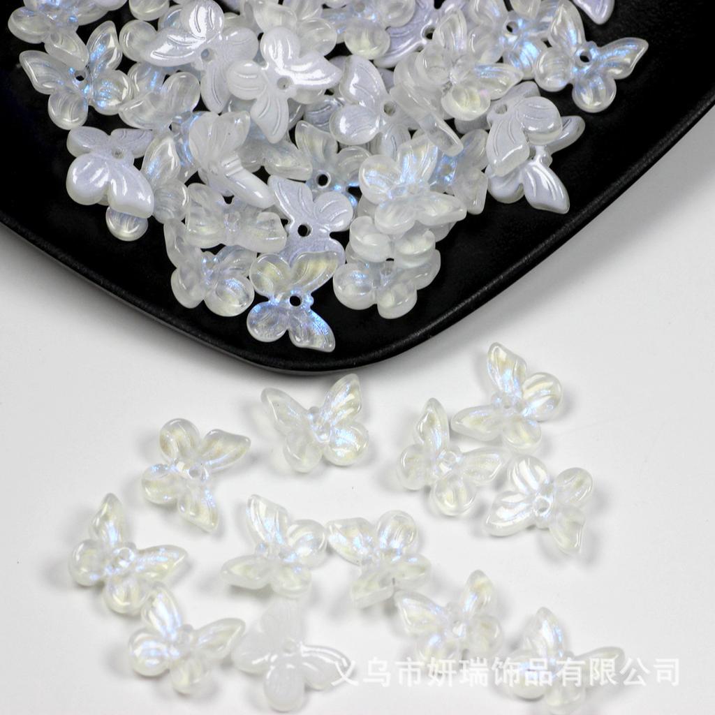 DW50 11mm 50 Stück/Los Schmetterling Farbverlauf Form Glasperlen Exquisite Perlen DIY Handgemachtes Armband Schmuck Material Zubehör