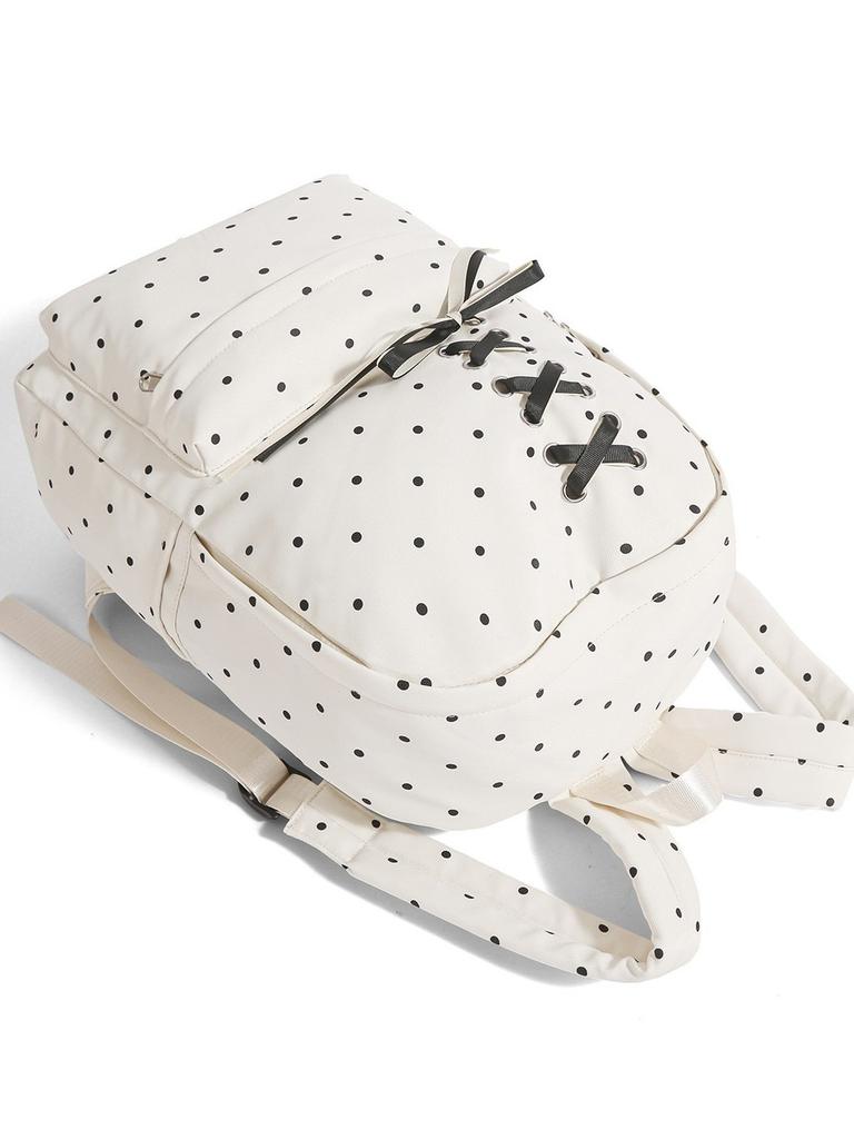 Jugendlicher Polka-Dot-Rucksack mit Stoff für Schulkinder