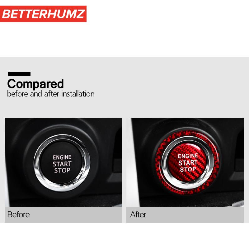 For Subaru BRZ Toyota GR86 2013-2019 Carbon Fiber Engine Start Stop Button Trim Sticker Car Interior Tuning Decor Accessories