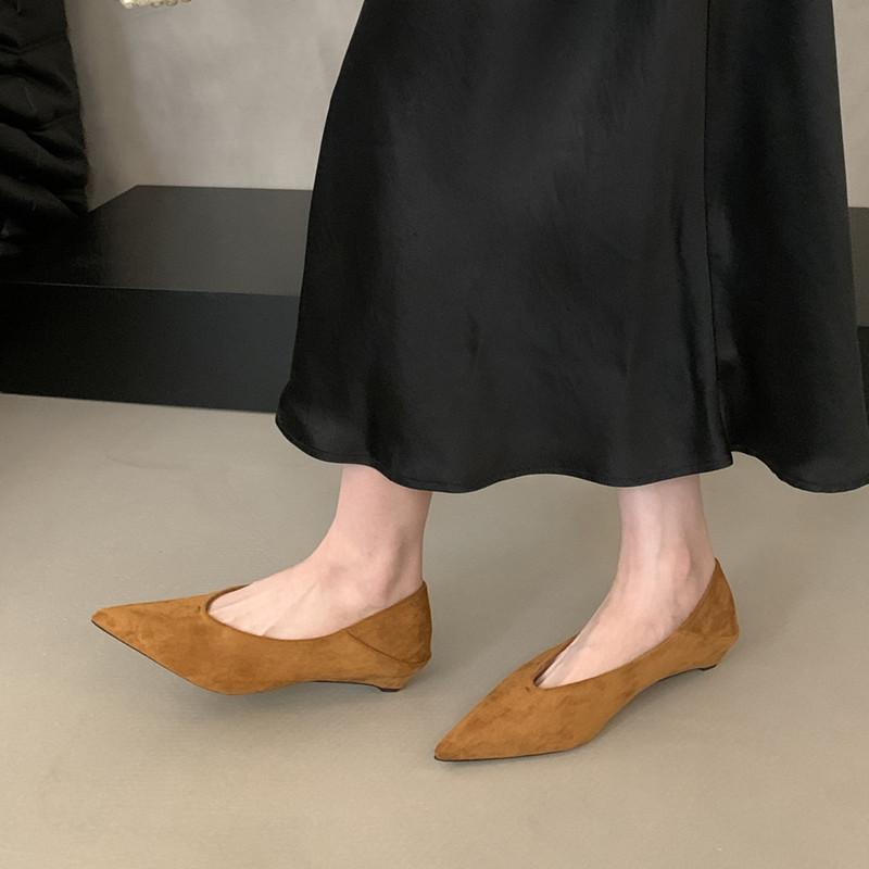 Móda Bailamos Dámské ploché boty Módní špičaté Mělké Nazouvací Dámské společenské Baleríny Plochý podpatek Dámské Ležérní Mary Jane boty