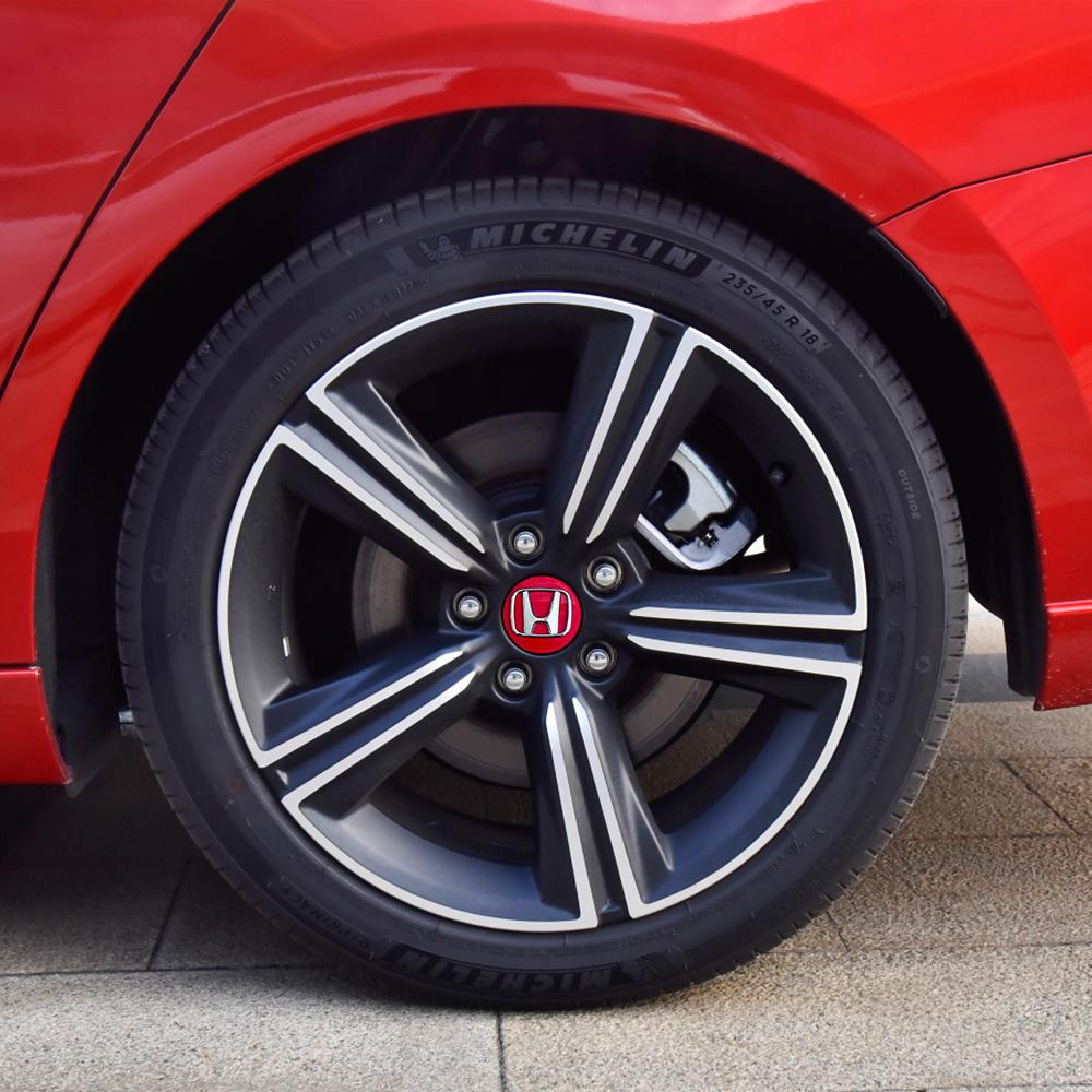 bzsh4 4pcs 58/69MM Car Wheel Center Caps Badge Logo Car Hub Rim Cover Emblem For Honda Civic 10th 11th Gen Hrv Jazz City Type R Type S
