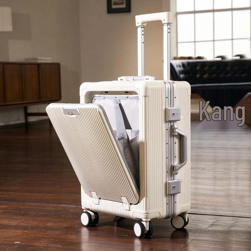 OEING Front Opening Aluminum Frame Silent Wheel Luggage