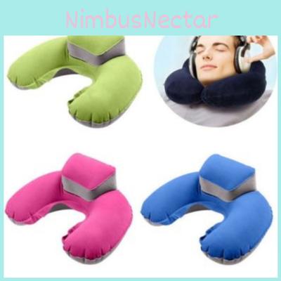Comfortable U-shaped Inflatable Travel Pillow For Airplane And Outdoor Adventures