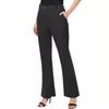 Womens Dressy Pants Work Straight Leg Pants Casual Bell Bottom With Trousers Pockets