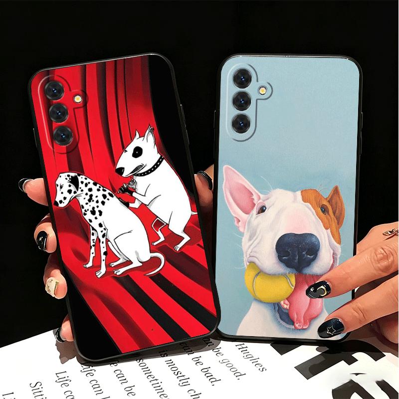 Bull Terrier Dog Cute Puppies Soft Phone Case for Samsung A17 A37 A57 A16 A26 A36 A56 A15 A25 A35 A55 A14 A24 A34 A54 A13 A23 A3