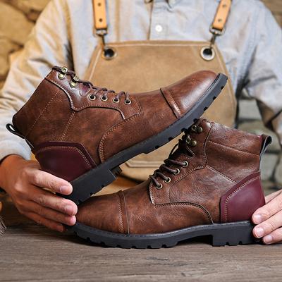 Stiefel Herren High Top Stiefel Hohe Qualität Damen Lederschuhe 2025 Outdoor Sneaker Herren Schnürstiefel Rutschfest Knöchelstiefel für Paare