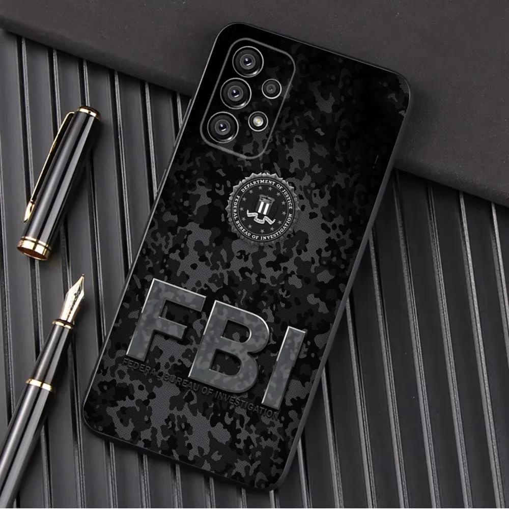 Police FBI Cool Phone Case For Samsung Galaxy A13,A21s,A22,A31,A32,A52,A53,A71,A80,A91 Soft Black Shell