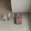 All-inclusive leopard print makeup mirror holder for Apple 16promax mobile phone case iPhone15 fashion 14/13