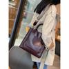 Genuine Leather Large Capacity Tote Bag Spring New Style Hand Held Briefcase for Women's Daily Commuting Vegetable Tanned Leather Crossbody Bag