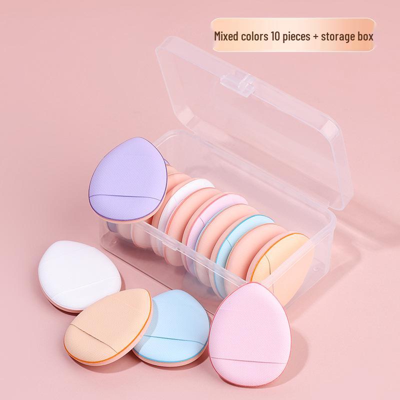 Mini Pink Finger Powder Puff: Dual-Use Air Cushion Makeup Sponge for Wet & Dry Application Without Absorbing Foundation