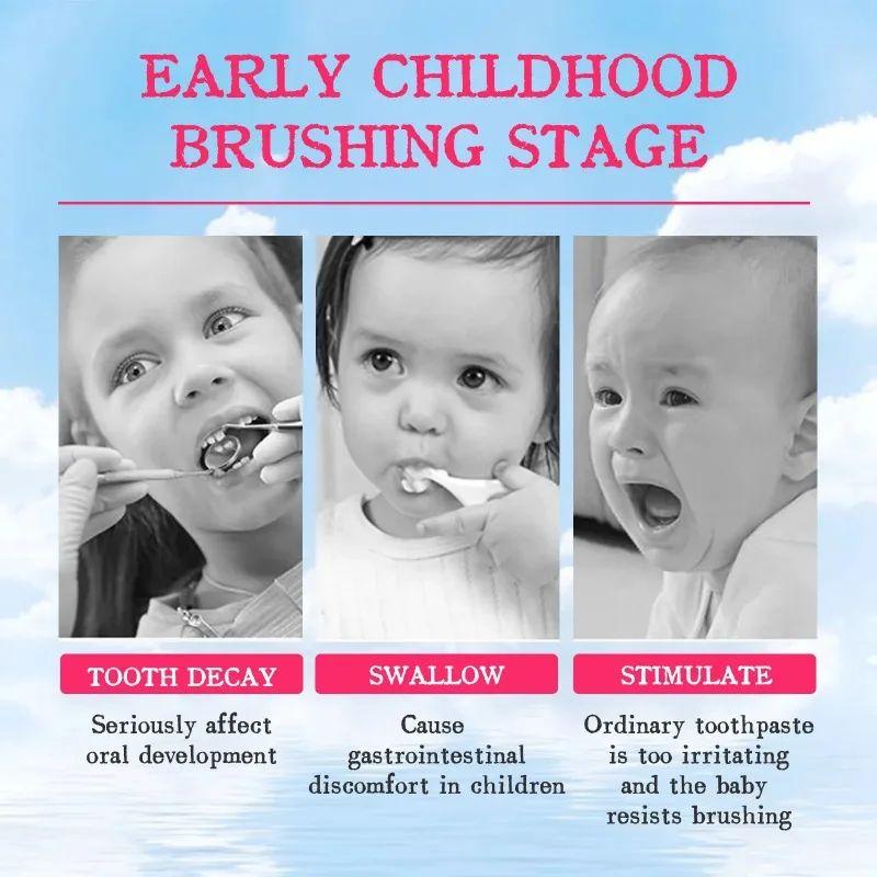 Kinder Schaum Zahnpasta Gelbe Zähne Fleckenentfernung Zahnfleischschutz Aufhellung Aufhellen Tiefenreinigung Zähne Mousse für Kinder