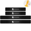 4Pcs Car Door Threshold Sill Carbon Fiber Sticker Protector Decal Accessories For Peugeot 107 2008 206 207 208 307 308 508 Wheel