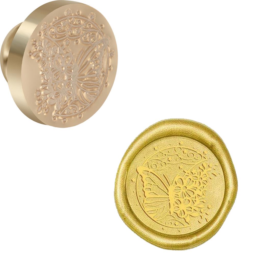 Moon and Animals Series Wax Seal Stamp Snake Elephant Cat Unicorn Replaceable Sealing Wax Stamp 25mm Brass Head for Halloween