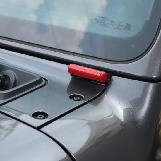 For 18-25 Jeep Gladiator JT/JL Red Exterior Front Windshield Hinge Cover Trim 2P