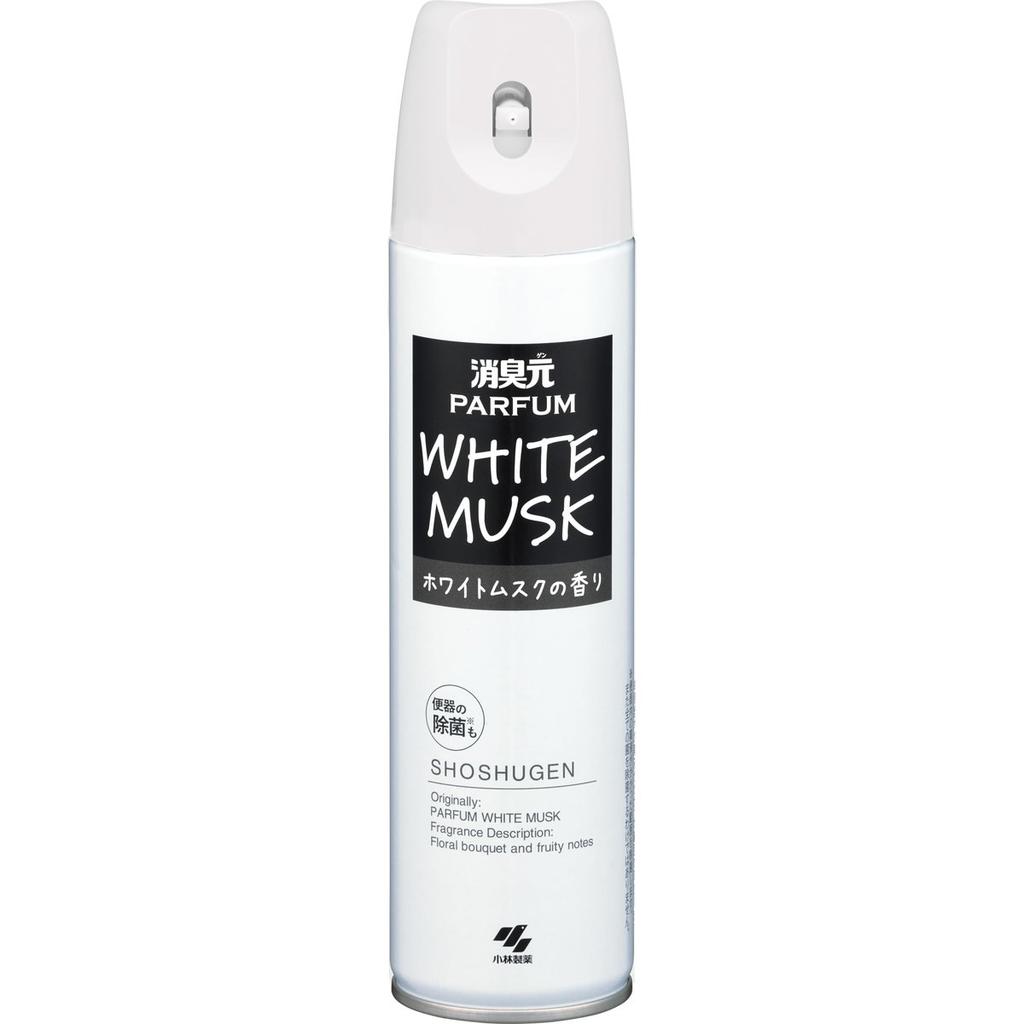 Shoshugen Toilet Deodorizer Spray Parfum White Musk Fragrance 280ml Instant Odor Eliminator & Disinfectant