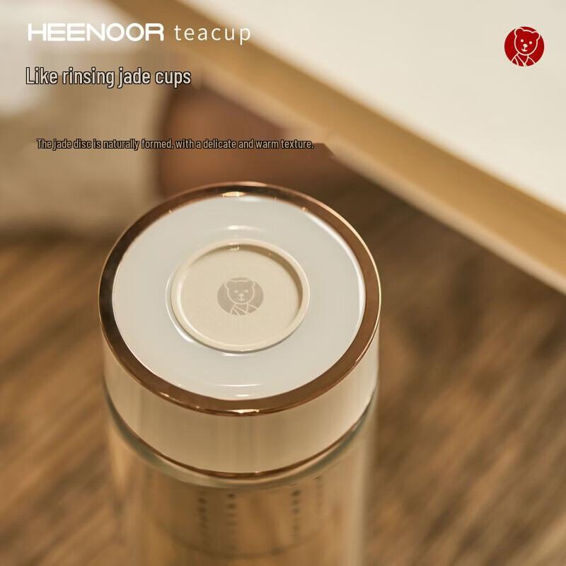 HEENOOR Double-Layer Antibacterial Glass Tea Cup