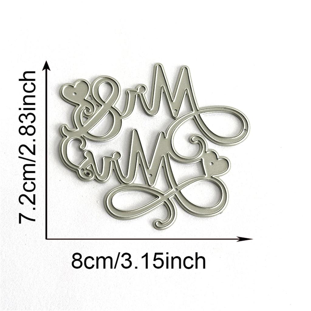 Heart Mr Mrs Metal Die Cuts Carbon Steel Cutting Dies Embossing Stencils for Card Photo Scrapbooking Decorations