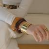 Yori Hot Style White Black Brown Resin Chunky Hoop Bracelet Bangle Daily Trendy Jewelry Gift Waterproof Accessory