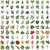 100 Pcs Colorful Plant Leaf Stickers - Transparent Decor for Journals, Phone Cases, Guitars, Backpacks RecordingYourLife Store