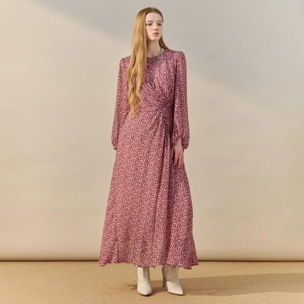 Maxza Leopard Long Dress Zf05qp001nh Pink/FREE
